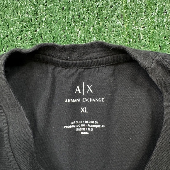 Armani Exchange Graphic T Shirt Men's Size XL Black Slim Fit Casual Preppy - Picture 2 of 7